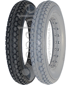 12 1/2 x 2 1/4 in. (62-203) Urethane Knobby Wheelchair Tire - Available in light or dark gray!