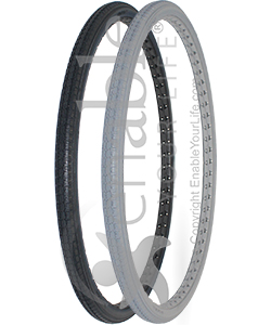24 x 1 3/8 in. (37-540) Aero-Flex™ Urethane Wheelchair Street Tire - Both colors shown