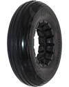 7 x 2 in. (180 x 50) Multi-Rib Urethane Wheelchair Tire - Angled view in black color shown