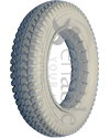 3.00-8 (14 x 3 in.) Knobby Urethane Wheelchair Tire - Showing the 2 in. bead width model