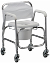 Nova Shower Chair and Commode with Wheels and 250 lb Capacity