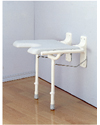 Nova Wall Mounted Shower Seat With 250lb Capacity - shown in down position