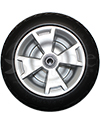 10.4 x 3.6 in. Primo Front Wheel For The Pride Victory 10 3 Wheel Scooter - Front view shown