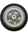 10.75 x 3.6 in. Primo Drive Wheel For The Pride Victory 10, Victory ES 10, & Victory Sport - back view shown