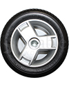 9 x 3 in. Pride Drive Wheel Assembly For The Go-Go Elite Traveller Plus and Go-Go Sport - front view shown