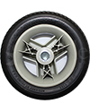 9 x 3 in. Pride Drive Wheel Assembly For The Go-Go Elite Traveller Plus and Go-Go Sport - Rear view shown