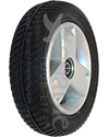 8 x 2 in. Pride Front Wheel Assembly For The Go-Go Elite Traveller Plus 4 Wheel Scooter - Angled view shown
