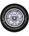 14 x 3 in (3.00-8) Pride Drive Wheel Assembly for the Jazzy 600 ES - Back view shown