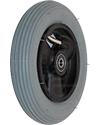 6 x 1 1/4 in. Primo Hollow Spoke Wheelchair Caster Wheel with Pneumatic Tire and Tube - Angled view shown