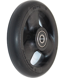 4 x 1 in. Primo Hollow Spoke Wheelchair Caster Wheel - Angled view shown