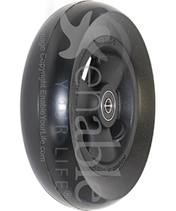 6 x 1 1/2 in. Primo Hollow Spoke Wheelchair Caster Wheel with Soft Urethane Tire - Angled view shown