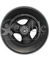 6 x 1 1/2 in. Primo Hollow Spoke Wheelchair Caster Wheel with Soft Urethane Tire - Front view shown