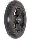 6 x 1 in. Primo Hollow Spoke Wheelchair Caster with Multi-Rib Urethane Tire - Angled view shown