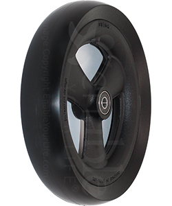 8 x 1 1/2 in. Primo Hollow Spoke Wheelchair Caster with Urethane Tire - Angled view shown