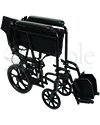 ProBasics Deluxe Aluminum Transport Wheelchair with 12" Rear Wheels - Folded view shown