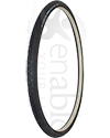 24 x 1 in. (25-540) Schwalbe Downtown HS 342 Wheelchair Tire - Angled view of all black tire shown