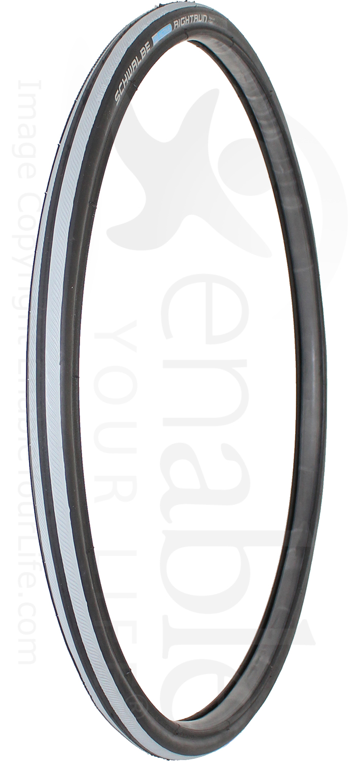 26 x 1.00 /Grey Stripes Schwalbe rightrun silla de ruedas-alambre neumáticos K-Guard 25-590