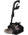 Therafin Deluxe Wheelchair Molded Shoe Holder with Padded Straps - Shown mounted to a footrest