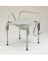 Elongated Seat Drop Arm Commode with 300 lb Capacity