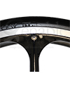 24 in. (540) 3 Spoke X-Core® Wheelchair Wheel - Back view of the aluminum rim
